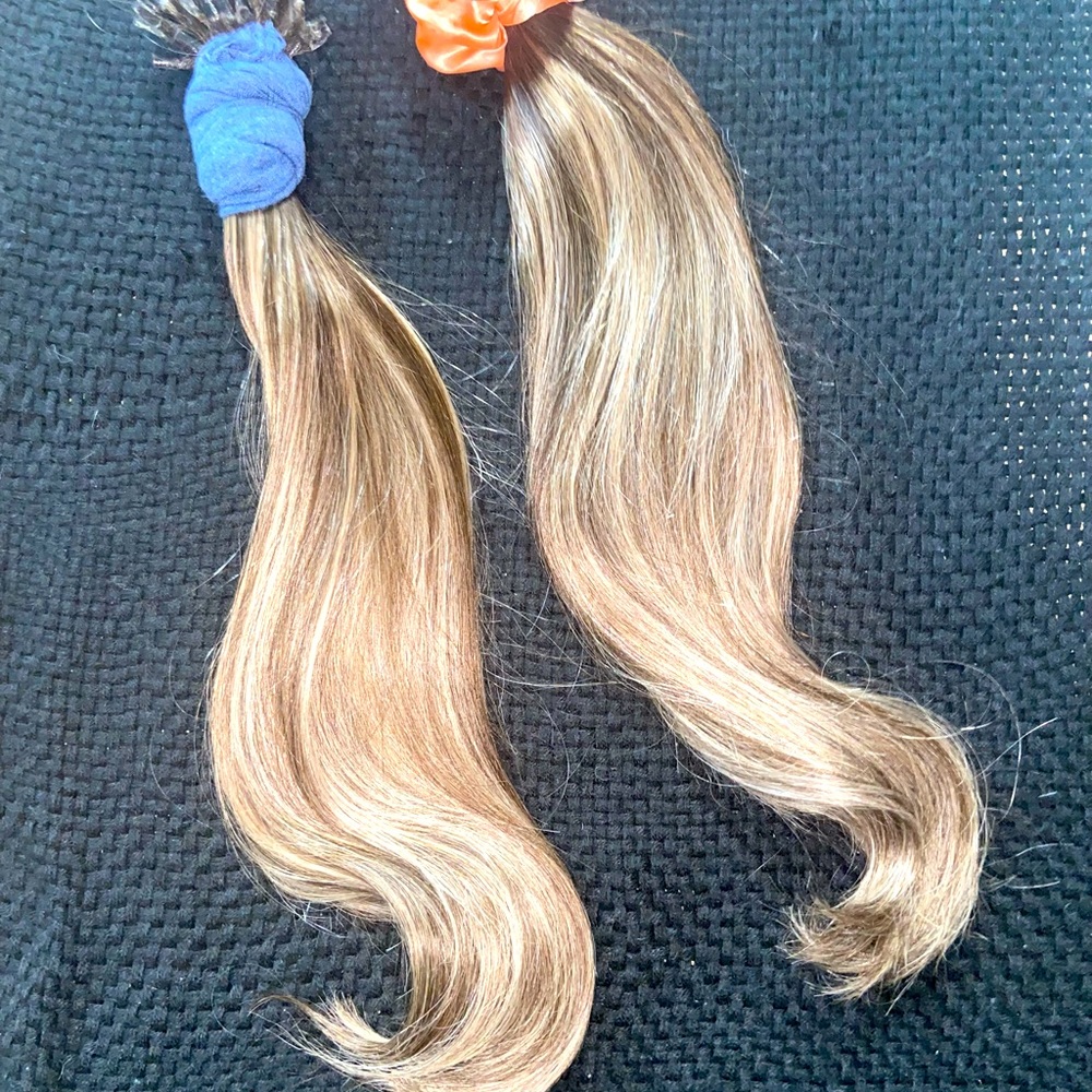 20 inch ash dirty blonde u-tip hair extension bundles